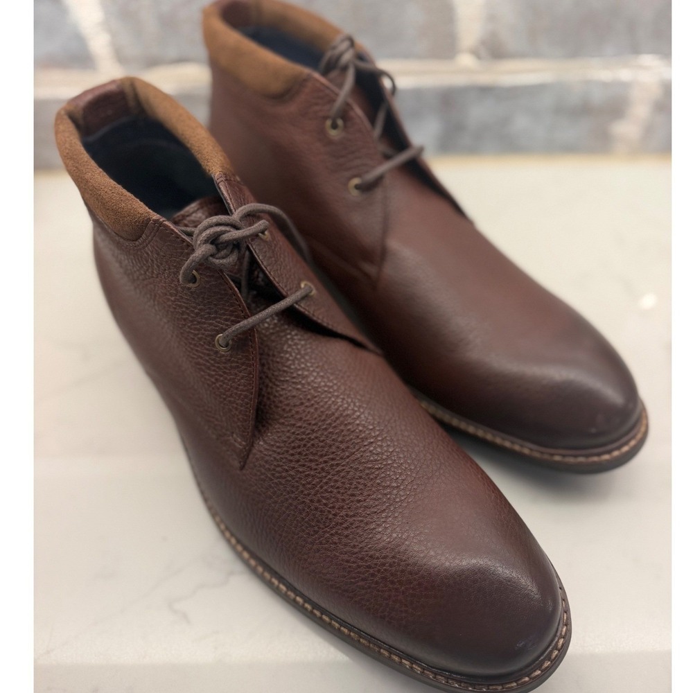 Cole Haan Grand.OS Mens Brown Pebbled Leather Chukka Boots C26152 Size 12 M